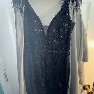 Elegant Black Sequin Dress
